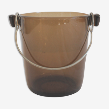 Smoked glass ice bucket
