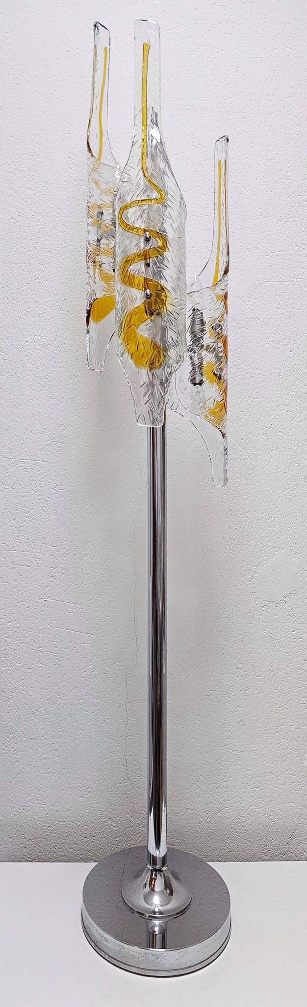 Mazzega floor lamp by Toni Zuccheri in Murano glass 1970s