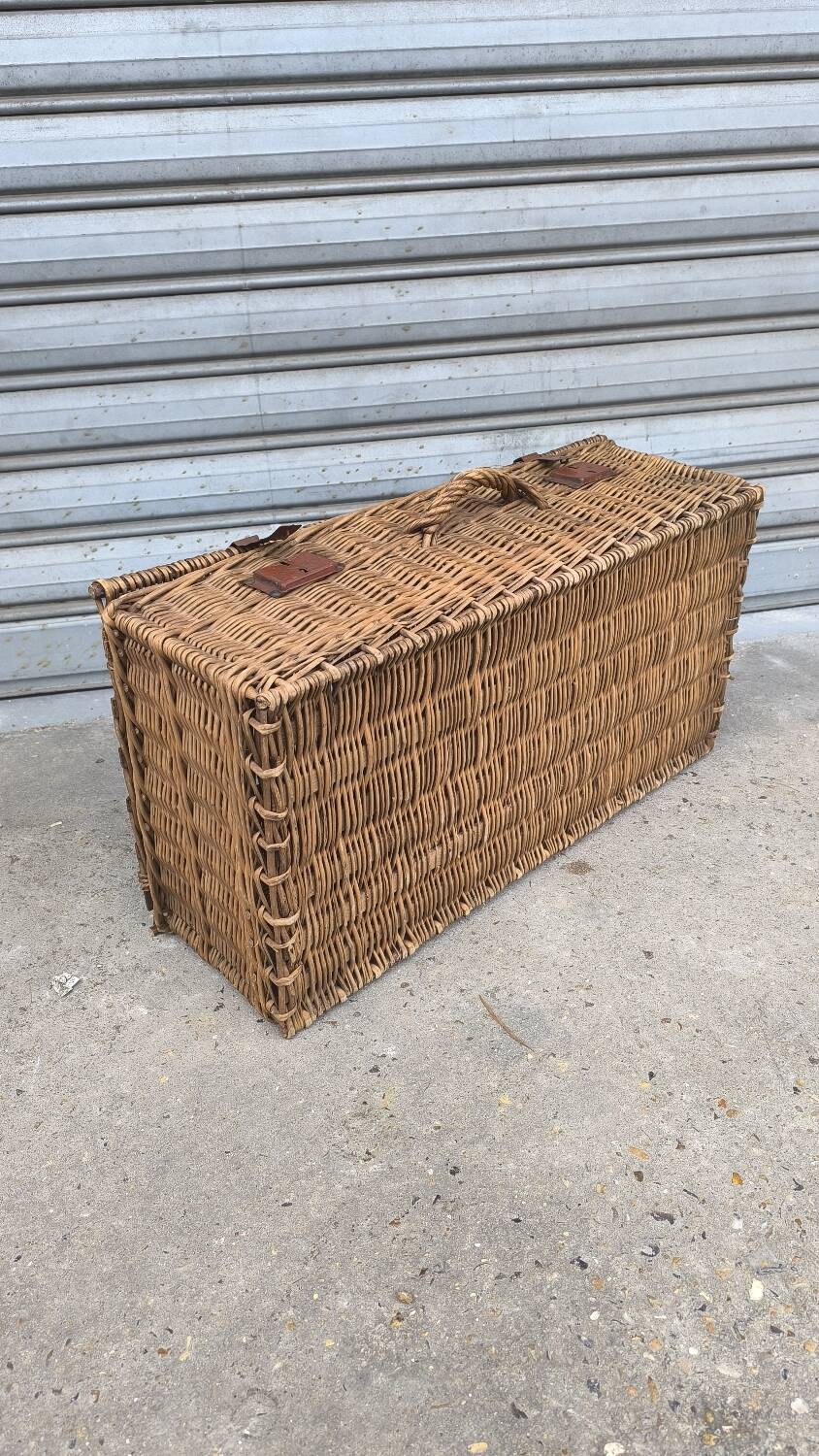 1930s wicker travel suitcase