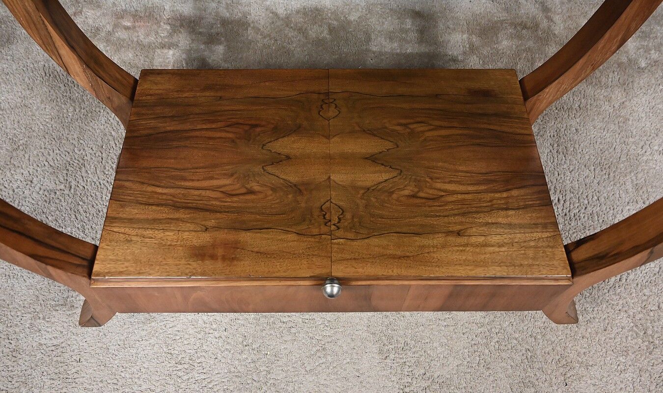 Console en placage de noyer, style art déco – XXe