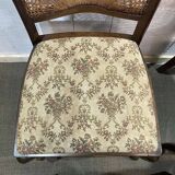 Set of 6 English walnut chairs from the 1950s