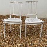 Paire de chaises cannées