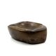 Luxury fossil brown marble ashtray bowl, France 1970s