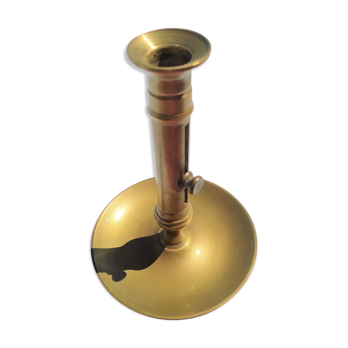 Antique brass candle holder