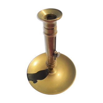 Antique brass candle holder