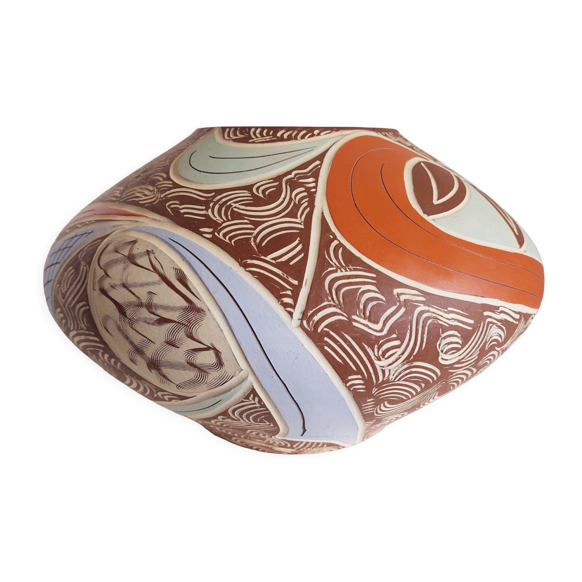 50s pottery vase numbered