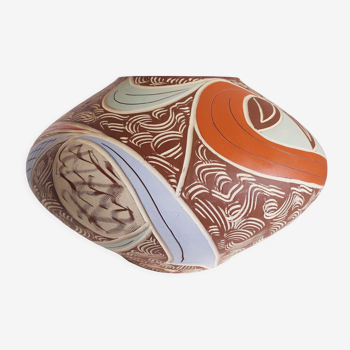 Vase poterie années 50 numéroté