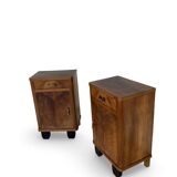 Tables de chevet italiennes élégantes de style art déco des années 1940/1950.