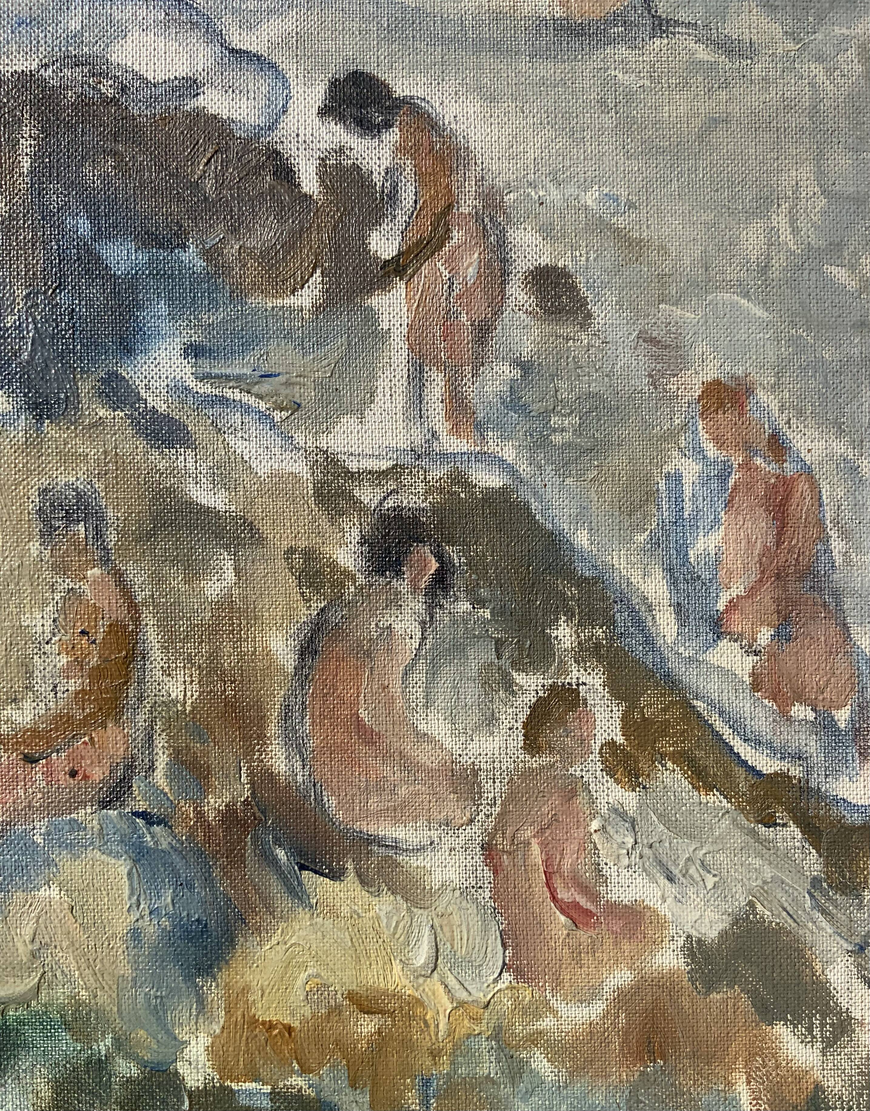 Vintage Oil On Canvas Landscape By Eva Eneroth, Paris, Mid 20th Century