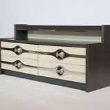 Modernist space age drawer sideboard chest of drawers cabinet 70s