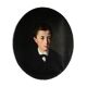Portrait à l’huile d’un jeune homme fin XIX siècle debut XX siècle