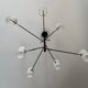 Seyvaa Large Suspension by Avionstudio – opaline glass, brass and black steel