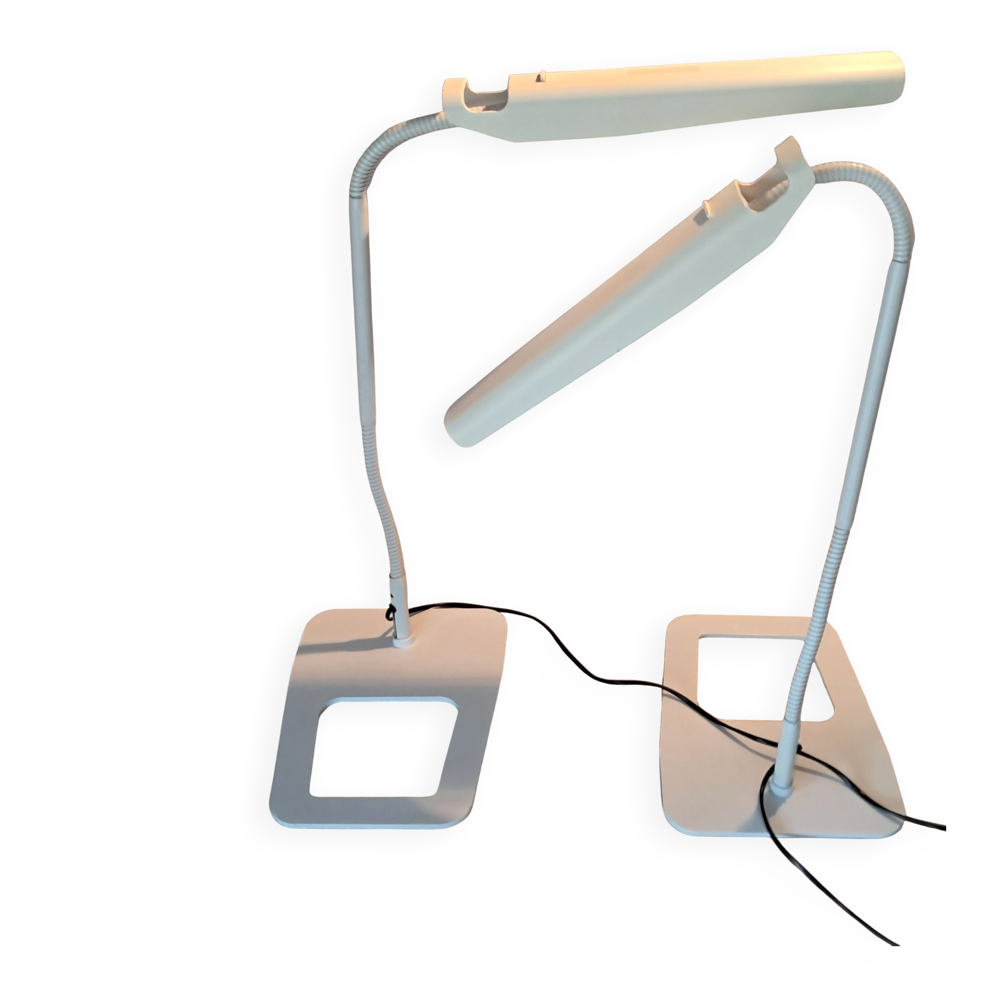 Paire de lampes d'architecte Cobra Philippe Michel pour Manade, 1980