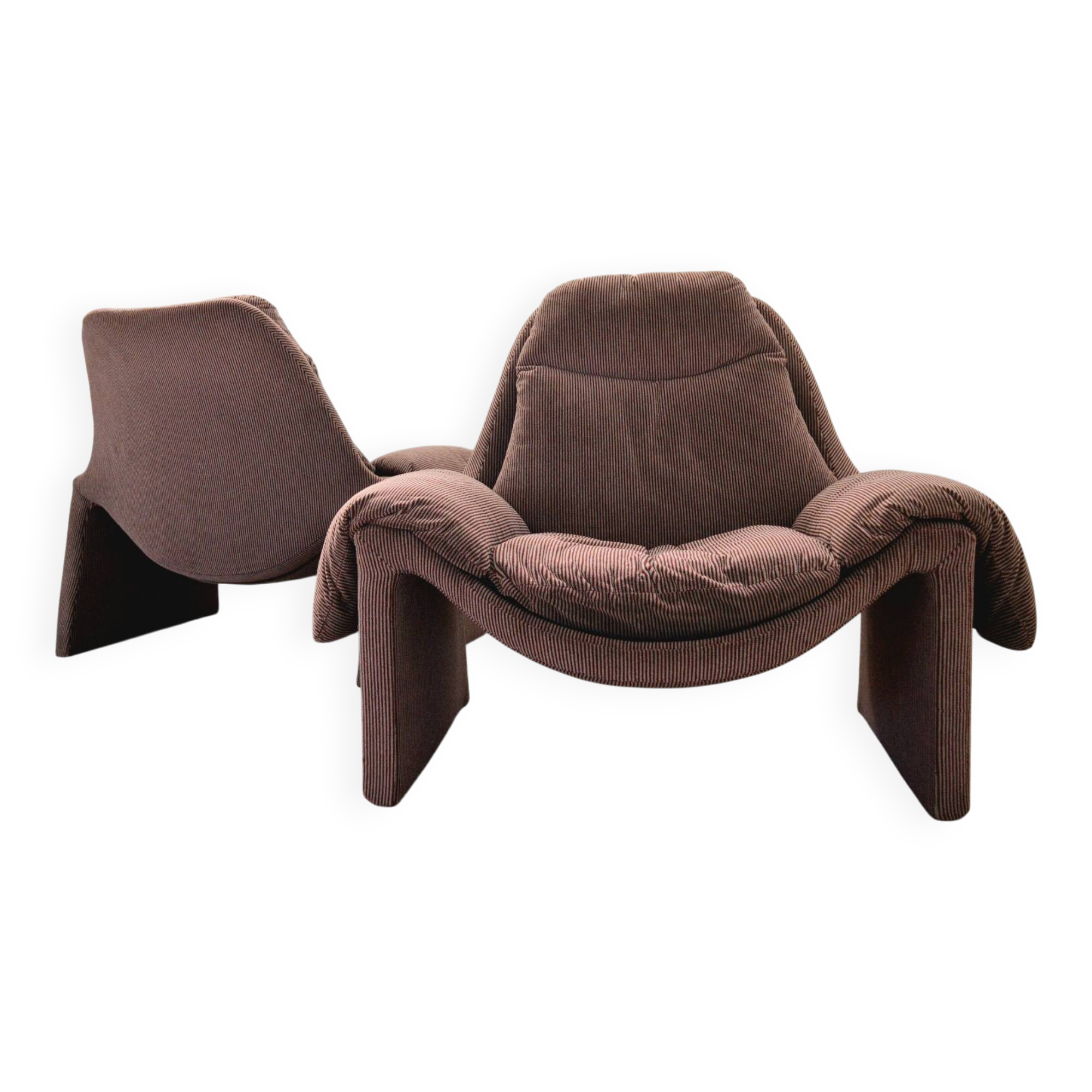 Pair of P60 armchairs by Vittorio Introini for Saporiti