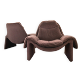 Pair of P60 armchairs by Vittorio Introini for Saporiti