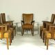 Armchairs by H. Wouda for H. Pander & Zn., 1920s, Set of 7