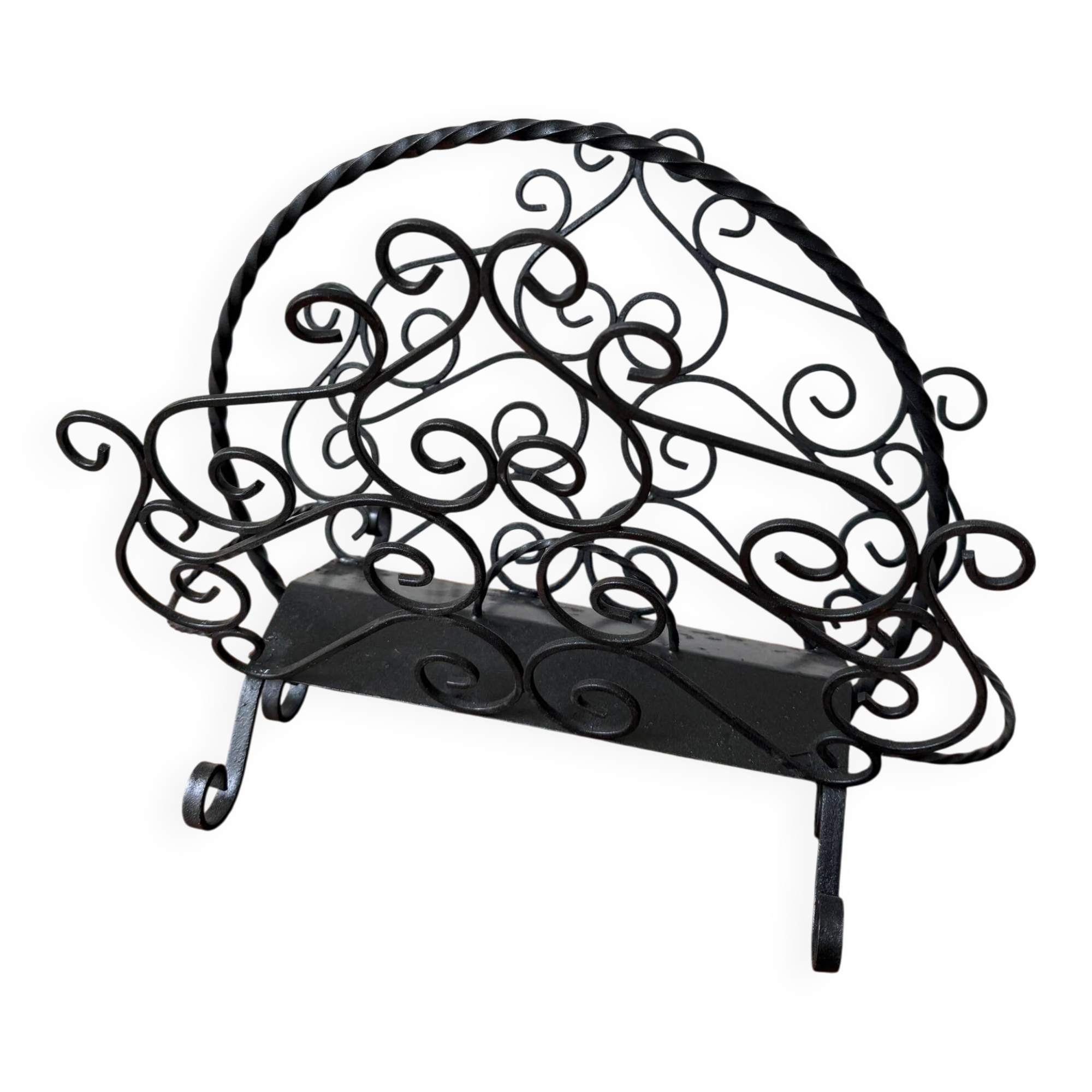Wrought iron magazine rack