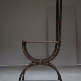 Chaise acier oxydé modèle unique style fin 19ème siècle