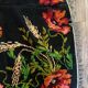 Tapis de laine roumain avec coquelicots et épis de blé, 250x160 cm