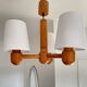 70’s Scandinavian pine wood chandelier