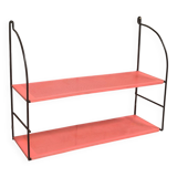 vintage perforated sheet metal shelf