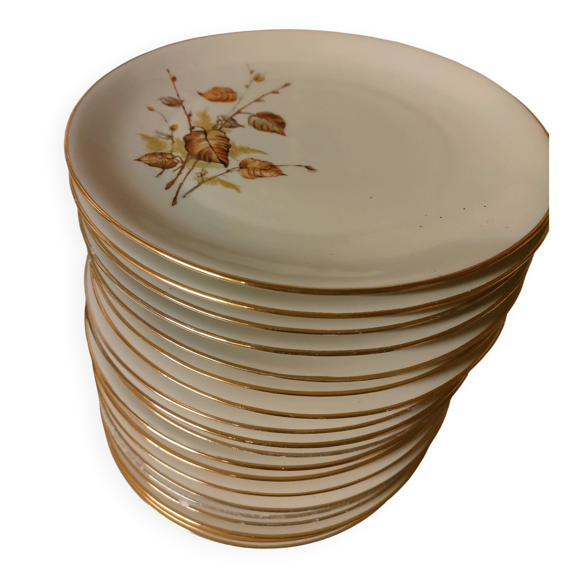 Flat plates - porcelain from Vierzon