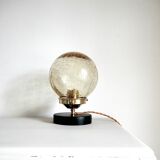 Amber glass table lamp
