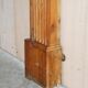Victorian antique fireplace in tarred pine and sculpted gesso.