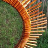 Rattan sun mirror 57 cm