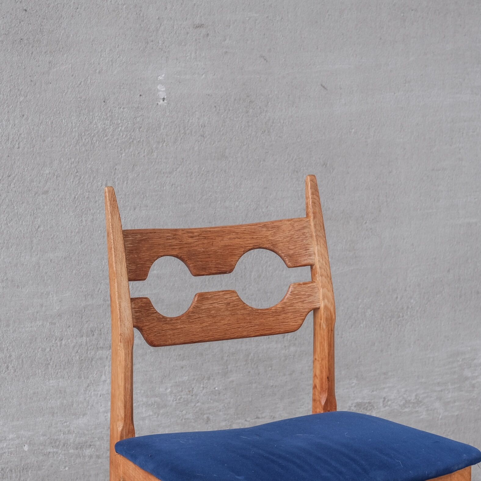 6 oak mid-century dining chairs