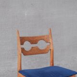 6 oak mid-century dining chairs