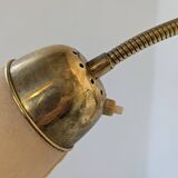 Bamboo and brass floor lamp