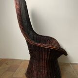 Mid-Century Wicker Armchair