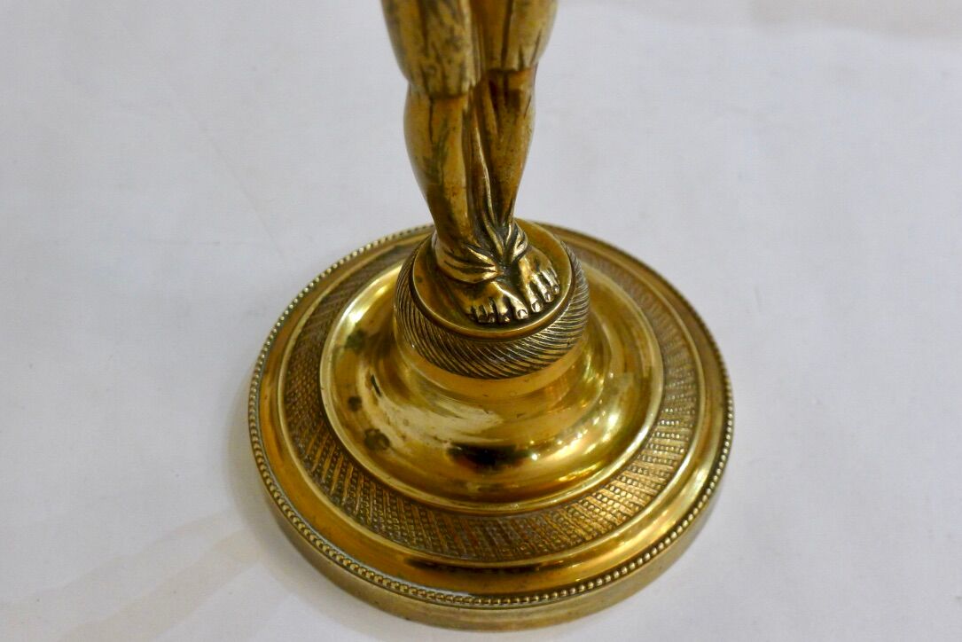 Egyptian standing mirror, made of brass 14x34cm