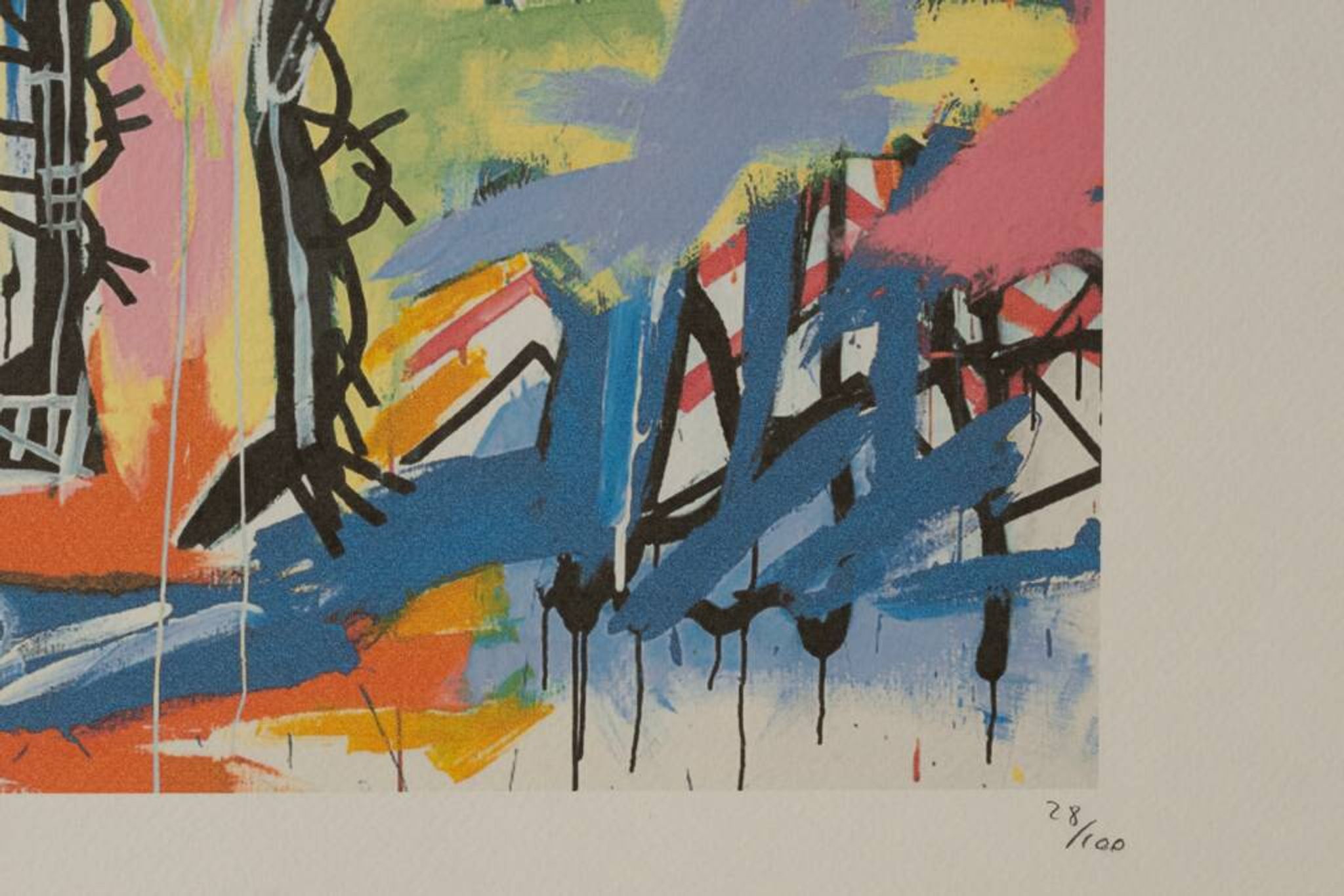 Jean-Michel Basquiat, sérigraphie en couleurs numérotée, années 1990