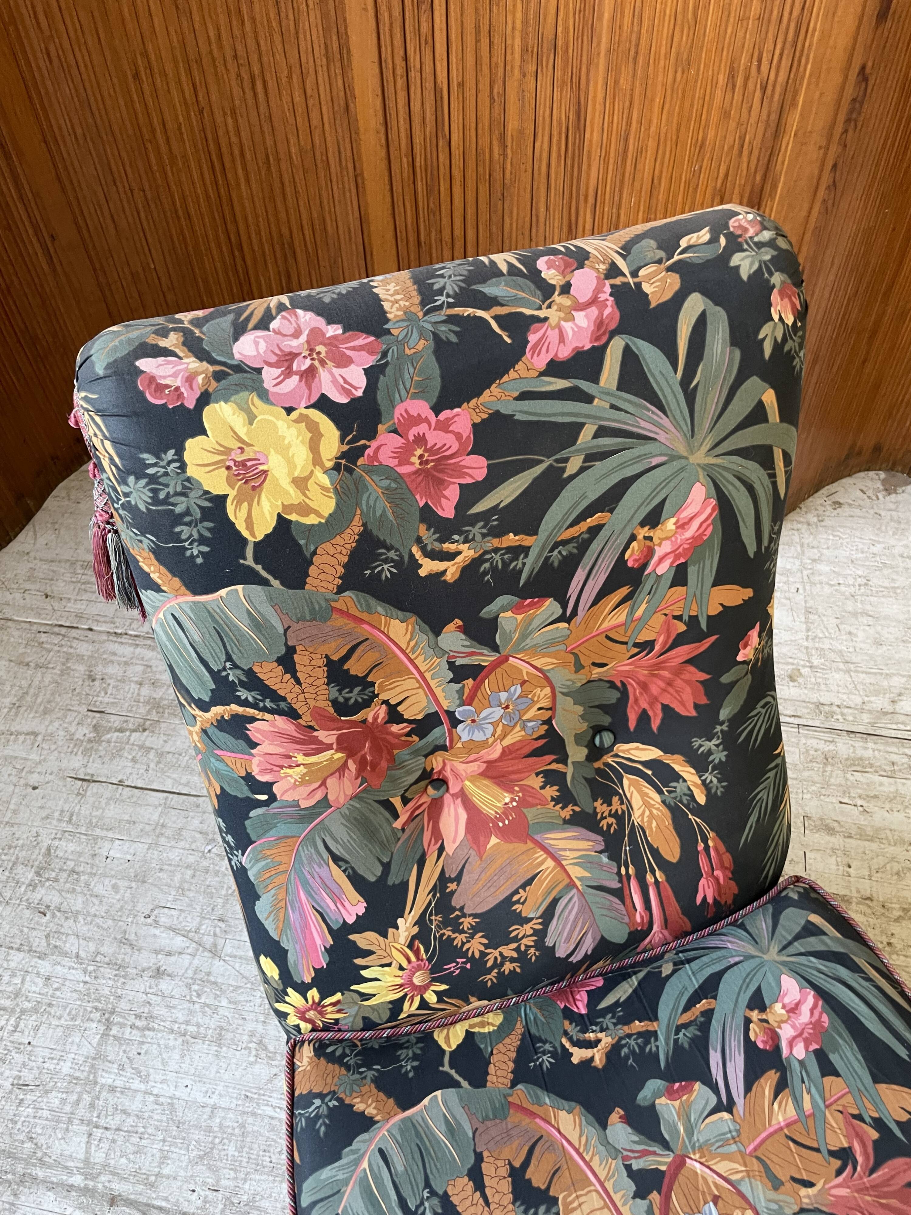 Jean Roche floral armchair