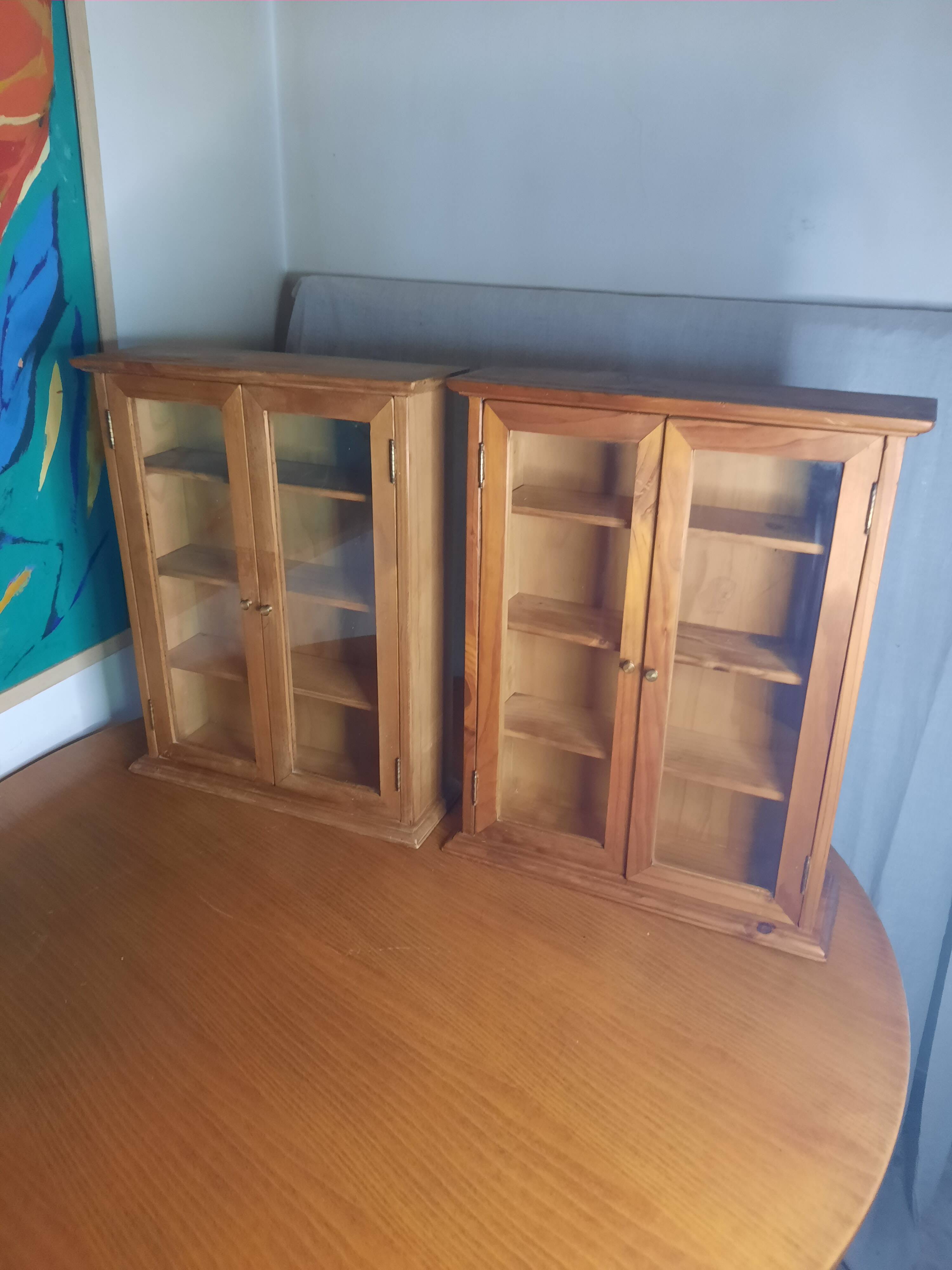 Pair of small display cabinets