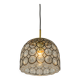 Glass and iron hanging lamp by Limburg, Germany, 1960s