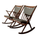 Vintage Teak Rocking Chairs Model 182 Frank Reenskaug Bramin, 1950s, Set 2