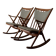 Vintage Teak Rocking Chairs Model 182 Frank Reenskaug Bramin, 1950s, Set 2
