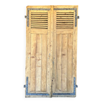 Old raw wood shutters