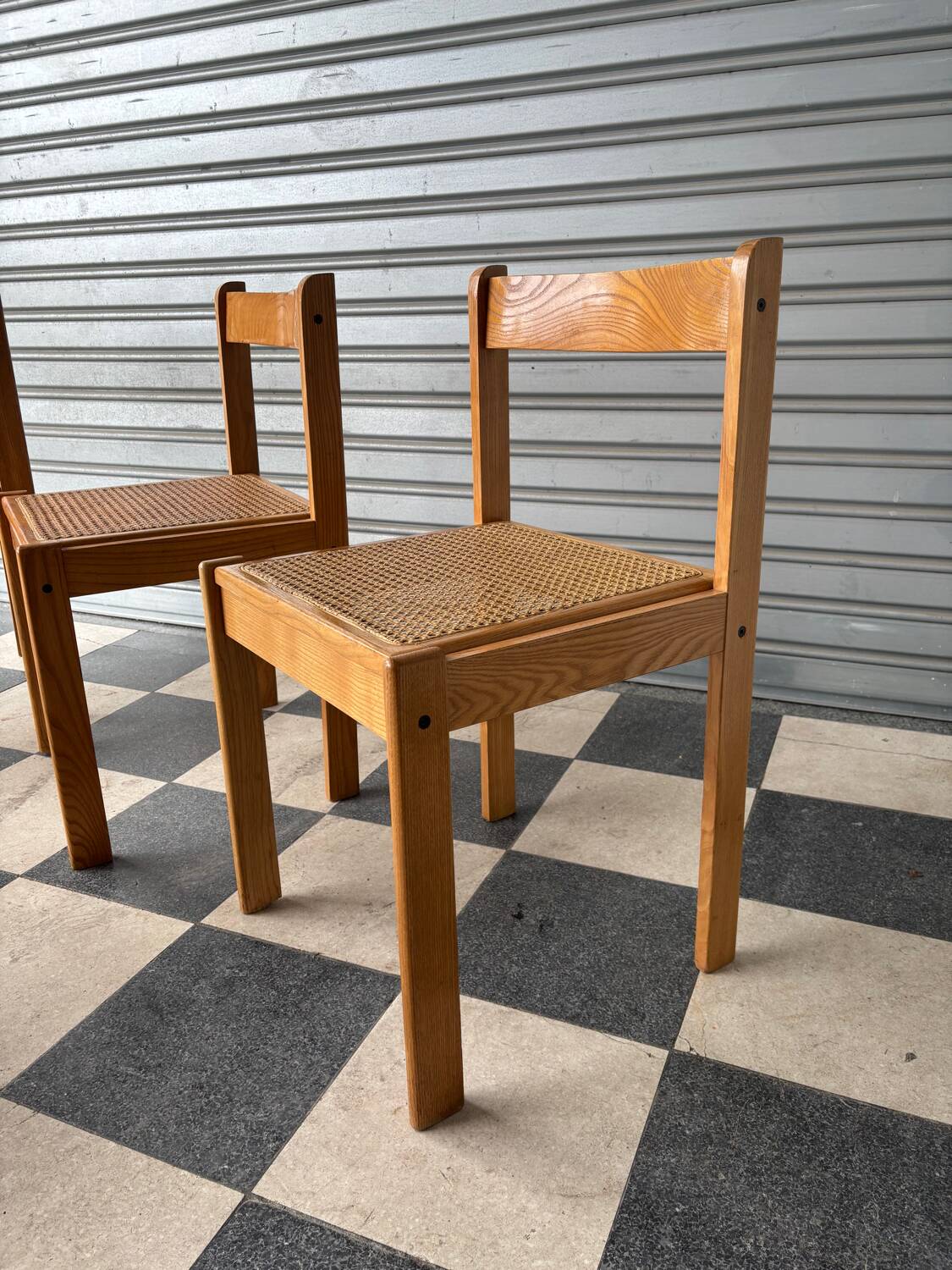 Set of 5 cane chairs