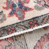 2x8 red floral turkish runner rug.77x261cm