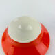 2 space age egg cups in orange and red ceramic, 70s