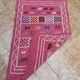 Handmade Moroccan wool rug: Berber Azilal style, geometric pattern.