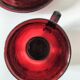 Set of cups and saucers Arcoroc Sierra ruby – 1970s