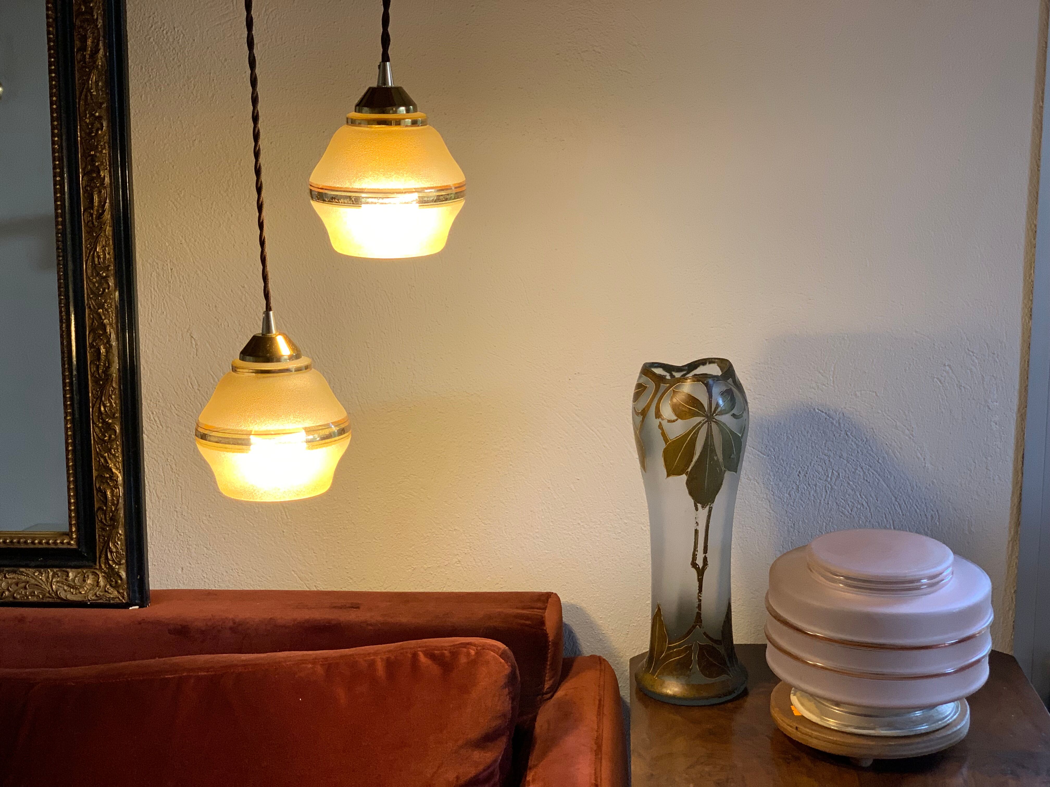 Pair of suspensions Art Deco