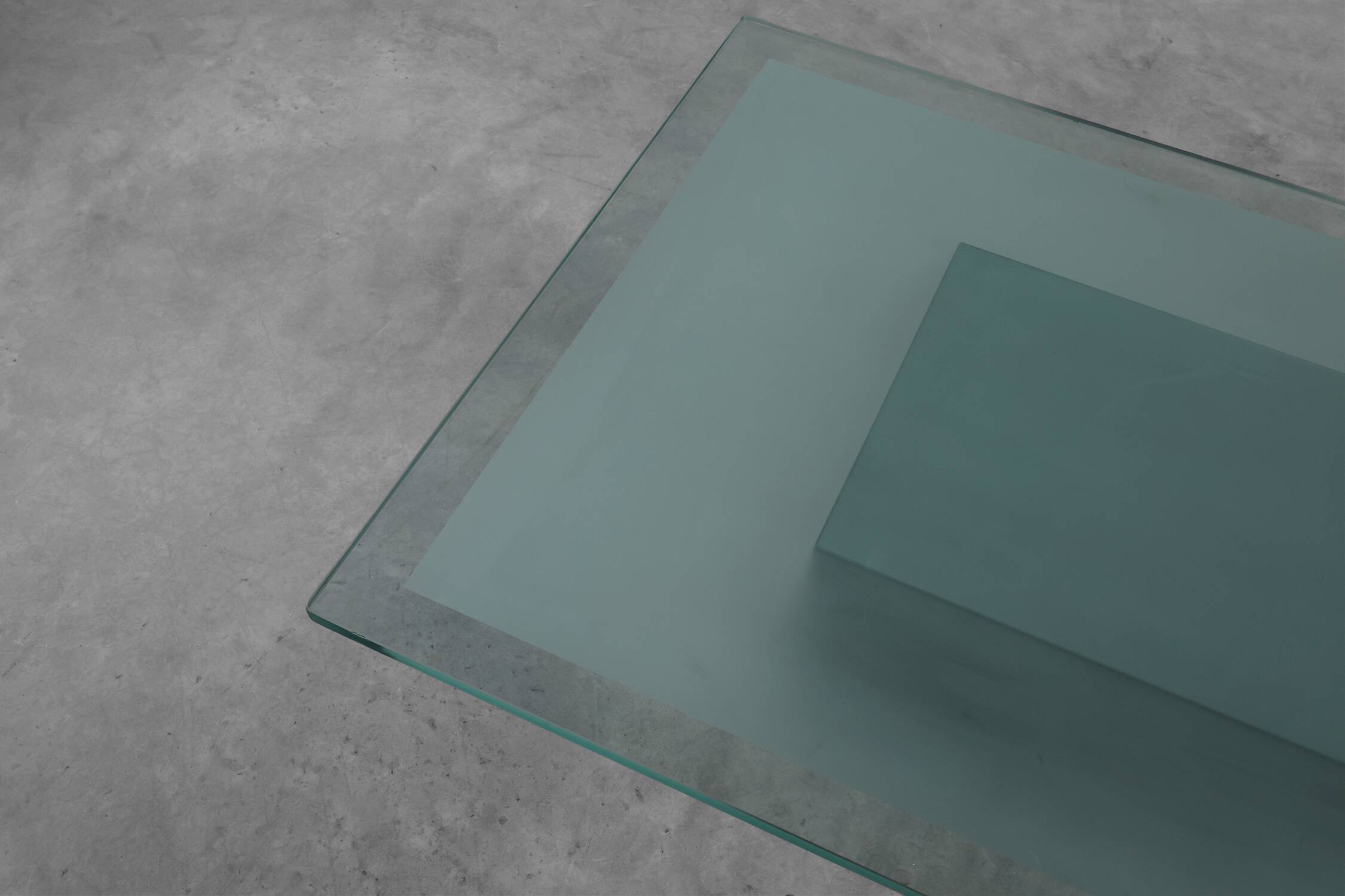 Italian Mirror and Glass Coffee Table by Nanda Vigo for Acerbis, 1971