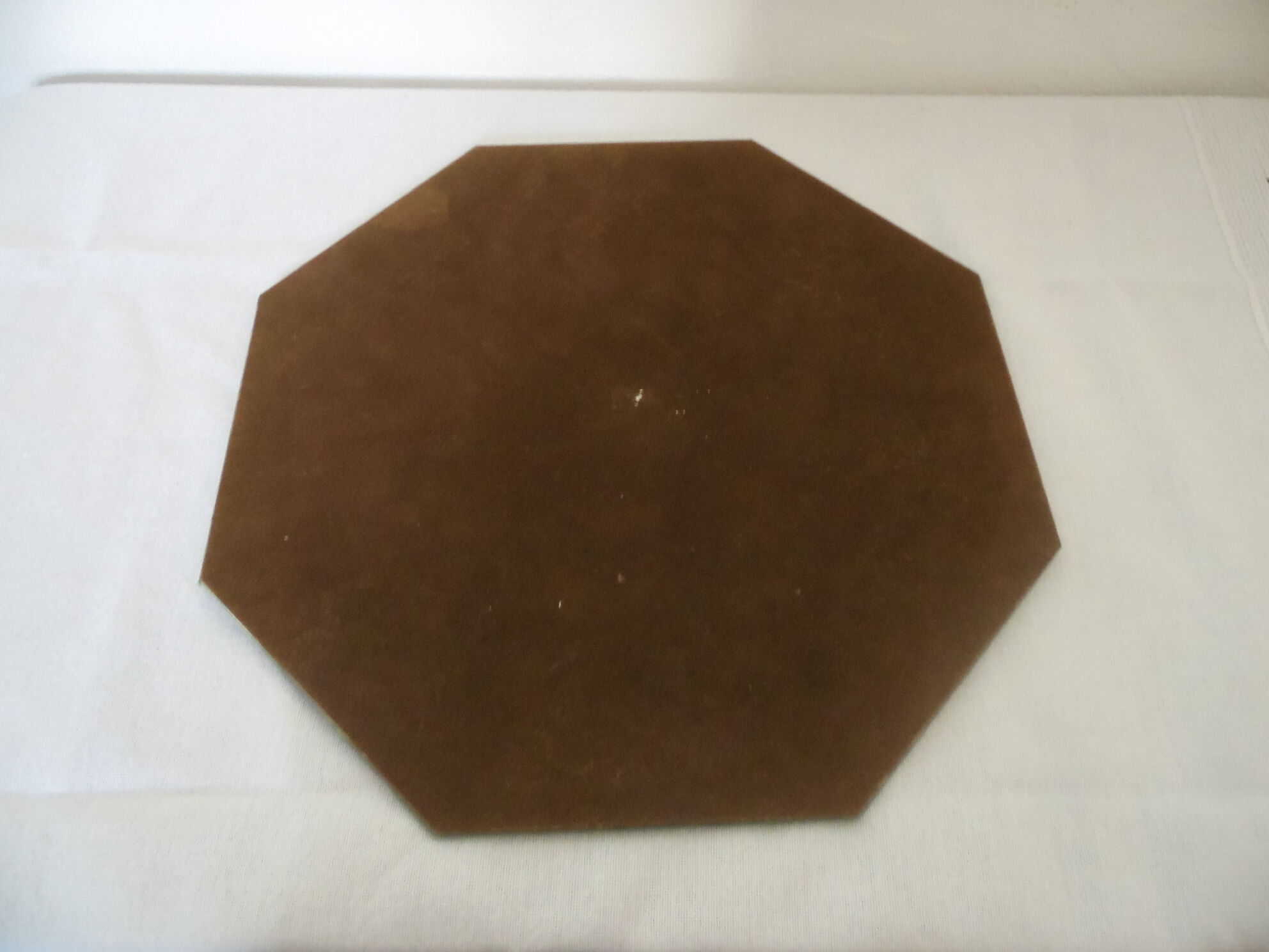 Beveled octagonal table mirror 13x30cm