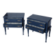 Pair of restored vintage bedside tables in Louis XVI style.